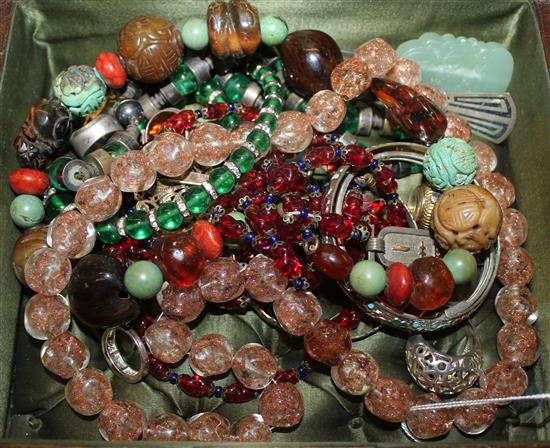 Leather jewellery box & jewellery